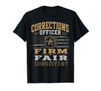 Corrections Officer Firm Fair Consistent Retro Correctional Value Graphic T-Shirt