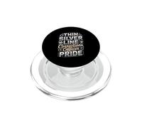 Corrections Officer Thin Silver Line Pride Honor PopSockets PopGrip for MagSafe
