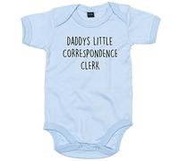 Correspondence Clerk Baby Body Suit Daddys Little Newborn Babygrow Blue with Black Print 9-12 Months