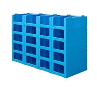 Correx Euro Stacking Bin - Pack of 10-20h x 40w 60d cm - Blue Pick Bins - Lightweight Stackable Storage Solution - 15kg Load Capacity