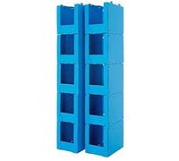 Correx Euro Stacking Bin - Pack of 10-34.1h x 30w 40d cm - Blue Pick Bins - Lightweight Stackable Storage Solution - 15kg Load Capacity