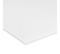 Correx Sheet 4mm Thick White Solid Colour no logo - Flat Packed for Delivery (8 Sheets, White)