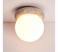 Corridor Corridor Ceiling Light Japanese Yellow Travertine Ceiling Lamp Nordic Entrance Hall Balcony Creative Entrance Cloakroom Ceiling Light E27