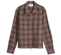 Corridor Men's Venice Plaid Zip Shirt Brown