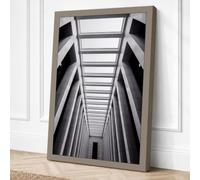 Corridor of Light Industrial Canvas Wall Art Print 24x16 Inch (61 x 41 cm)