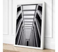 Corridor of Light Industrial Canvas Wall Art Print 36x24 Inch (91 x 61 cm)