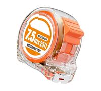 Corrosion-Proof Steel Ruler with Clear Housing Double Marking 300/500 / 750 / 1000cm End Hook for Woodworking Sewing Clear Rulers for Construction