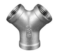 Corrosion Resistant 304 Stainless Steel T Pieces with Internal Thread for Pipe Fittings for Sanitary Projects, DIY and Professional Use, Y Shaped T Piece Connector