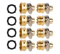 Corrosion Resistant Aluminum Garden Hose Repair Connector with Stainless Steel Clamp 4 Pcs Garden Hose Repair Connector Suitable for 3/4" Hose