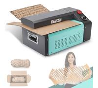 Corrugated and Honeycomb Carton Cutting Machine for Express Packaging, 5 M/Min Speed, Handles 3-5 Cardboard Layers, Includes Waste Drawer