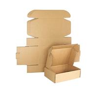 Corrugated Cardboard Boxes, 130×90×40mm Royal Mail Small Parcel PiP Postal Boxes, Brown Mailing Boxes for Business, Posting, Storing or Gift (10 Pieces)