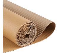 Corrugated Cardboard Roll,196 x 17 Inches Corrugated Paper,Single Face Thick Cardboard Roll for DIY,Crafts,Gift Packaging,Moving,Shipping,Mailing,Modeling and Packaging Pads(Brown)