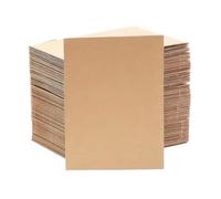 Corrugated Cardboard Sheets(13 x 18cm) 100Pcs, 2mm Thick Sheets, for DIY Craft, Card board Inserts for Mailing Packages