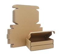 Corrugated Cardboard Shipping Boxes, 125x80x20mm Mini Royal Mail Large Letter PiP Postal Boxes for Posting, Brown Mailing Boxes for Business, Storing or Gift (10 Pieces)