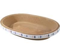 Corrugated Cat Scratcher Bowl - Premium No-Mess Shedding Scratch Pad Multifunctional Nest for Claw Health Cozy Rest Stress Relief
