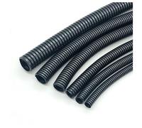 Corrugated Conduit Tube, 1M Nylon Corrugated Tube 6.5mm-20mm Black Auto Car Pipe Insulation Wire Harness Casing(20mm)