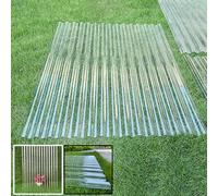 Corrugated Fiberglass Roofing Sheets - 1mm Clear Roofing Panel for Greenhouses, Cladding, and Walling - Easy to Cut and Roll