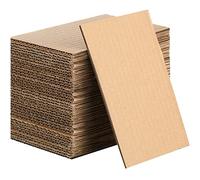 Corrugated Flat Cardboard Inserts Sheets Squares Separators for Art Projects DIY Crafts Supplies, Brown, 50 Pack (4 x 6 Inch)