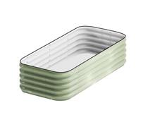 Corrugated Galvanized Steel Raised Garden Bed Outdoor, Metal Above Ground Garden Bed for Vegetables and Flowers, Raised Beds