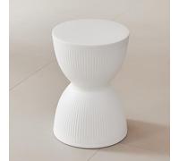 Corrugated Hourglass Shoe Stool, Round PP Small Stool, Multifunctional Side Table Footrest Nightstand for Bedroom Living Room Balcony Entrance Game Room Dormitory(12x12x17in/30x30x43cm)