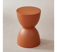 Corrugated Hourglass Shoe Stool, Round PP Small Stool, Multifunctional Side Table Footrest Nightstand for Bedroom Living Room Balcony Entrance Game Room Dormitory(12x12x17in/30x30x43cm)
