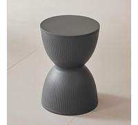 Corrugated Hourglass Shoe Stool, Round PP Small Stool, Multifunctional Side Table Footrest Nightstand for Bedroom Living Room Balcony Entrance Game Room Dormitory(12x12x17in/30x30x43cm)