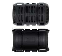 Corrugated Pipe Connector M25 - Sleeve Black, 4 Half Shells (for 2 Connections), Impact Resistant, Antistatic, Halogen-Free, Temperature Resistant from -20 °C to +80 °C