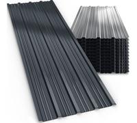 Corrugated Roof Sheets 12Pcs Anthracite 7m²