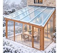 Corrugated Roofing Sheets, Clear Polycarbonate Roof Panels | Water-Resistant 1.5mm Roof Cover with Overlap Edges for Pergola, Patio, Porch, Garden Shelter(W90xL100cm*3)