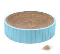 Corrugated Scratch Pad - Cat Scratcher, Cat Lounge Bed with Reversible Textures | Protects Furniture, Engaging Scratch Toy for Kittens and Adult Cats, Corrugated Paper Design for Clawing and Resting,