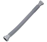 Corrugated Sink Drain Extension Tube Double Head Adjustable Connector | Plastic Telescopic Body with Gaskets, Offset Alignment, Suits Wall Outlets, Garbage Disposers, Bathroom Plumbing Repairs