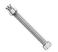Corrugated Stainless Steel Pipe 20/40/60/100/150/200cm G1/2 Inch 304 Stainless Steel Flexible Bellows High Pressure Explosion-Proof Hose Cold and Hot Water Pipe(40cm)