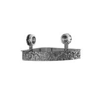 Corrugated Suction Cup Storage Shelf No Drill Wall Mounted Upgrade Multifunctional Light Luxury Style Bathroom Kitchen Shower Holder for Towels Toiletries and Home Accessories (Black)