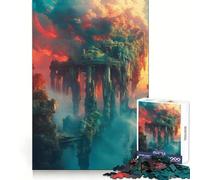 Corrupted Hanging Gardens of Babylon Puzzle for Adults 1000 Pieces Mental Skill, Fine Cut, Enjoyable Challenge, (38x26cm)