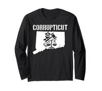 Corrupticut Connecticut Anti Corruption Cop New Haven Pizza Long Sleeve T-Shirt