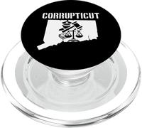 Corrupticut Connecticut Anti Corruption Cop New Haven Pizza PopSockets PopGrip for MagSafe