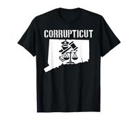 Corrupticut Connecticut Anti Corruption Cop New Haven Pizza T-Shirt