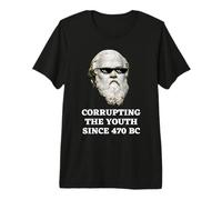 Corrupting The Youth Funny Socrates Philosopher Philosophy Premium T-Shirt