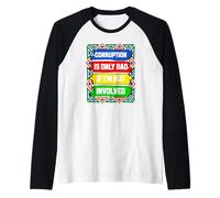 Corruption is Only Bad I’m Not Involved Ironic African Meme Raglan Baseball Tee