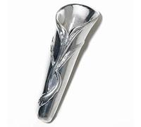 Corsage Creations Calla Lily Buttonhole | Elegant Silver Artificial Boutonniere with Garden-Inspired Detail | Buttonhole for Weddings, Proms & Special Occasions (Silver)