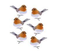 Corsage Creations - Fat Cotton Robin On Clip - Natural (6 pieces per pk)