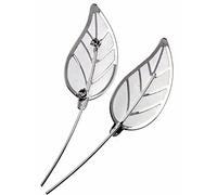Corsage Creations - Gleaming Leaves - Silver (12 pcs per pk 6 with rhinestone, 6 without)
