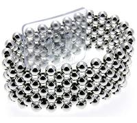 Corsage Creations Narrow Classic Beaded Corsage Bracelet | Elasticated Design for All Wrist Sizes | Easy-to-Use Plastic Attachment | Elegant & Durable | Ideal for Weddings & Special Occasions (Silver)