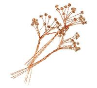 Corsage Creations Rose Gold Diamante Branch | Ideal for Wrist Corsages, Floral Arrangements, Wedding Cakes, Tiaras & Crafts | 6 Stems per Bunch, 3 Bunches per pack | Rose Gold Diamante Branch (4mm)