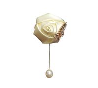 Corsage Pins for Women Men Red Wedding Button-hole Boutonniere Groomsmen Prom Suit Marriage Accessories for Bridesmaids, Bridal Showers(White1 Corsage)