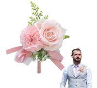 Corsage Wedding Boutonniere, Boutonniere, Artificial In Buttonhole Convient Pour Les Mariages, Bals, Fiançailles, Anniversaires, Dîners Officiels Et Autres Fêtes