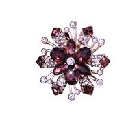 Corsages Brooches Brooch Female Corsage Temperament Large Pin Crystal All Coat Shawl Silk Scarf Buckle Pin Bouquet Jewelry (B, One Size)