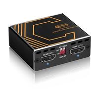 CORSAHD 8K@60Hz 4K@120Hz HDMI 2.1 Splitter 1 in 2 Out for Soundbar, Capture Card, Graphics Card, 48Gbps, HDCP 2.3, Support VRR, ALLM, HDCP Bypass, EDID, Duplicate/Mirror/Copy