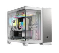 CORSAIR 2500X Micro ATX Dual Chamber PC Case - White/Satin Gray Aluminum WHITE