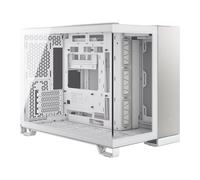 Corsair 2500X PC Gaming Case, White/Satin Grey Aluminium, Dual Chamber w/ Temper